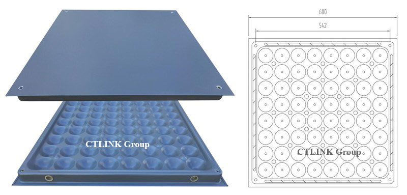 chi tiết tấm sàn nâng kỹ thuật oa bare 600
